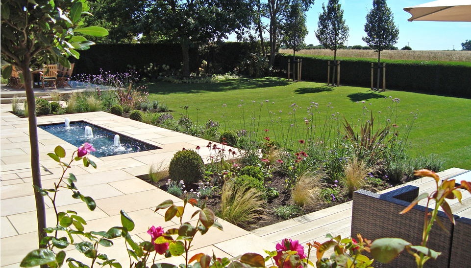 Large contemporary garden design